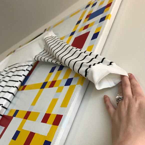 White w black nautical stripes cotton dress. - Picture 5 of 5